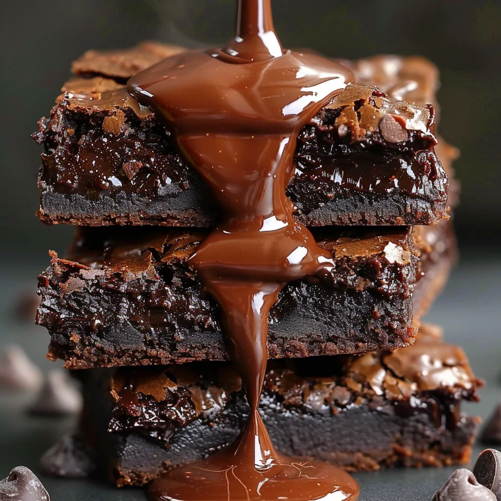 Close-up of several fudgy, chewy brownie cookies, one with a bite taken out.